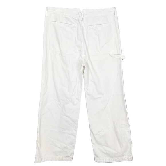 J. CREW Point Sur Wide Leg Carpenter Jean 33 High Rise Cotton White NWT B47 - Picture 3 of 6